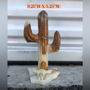 Carved Marble Cactus